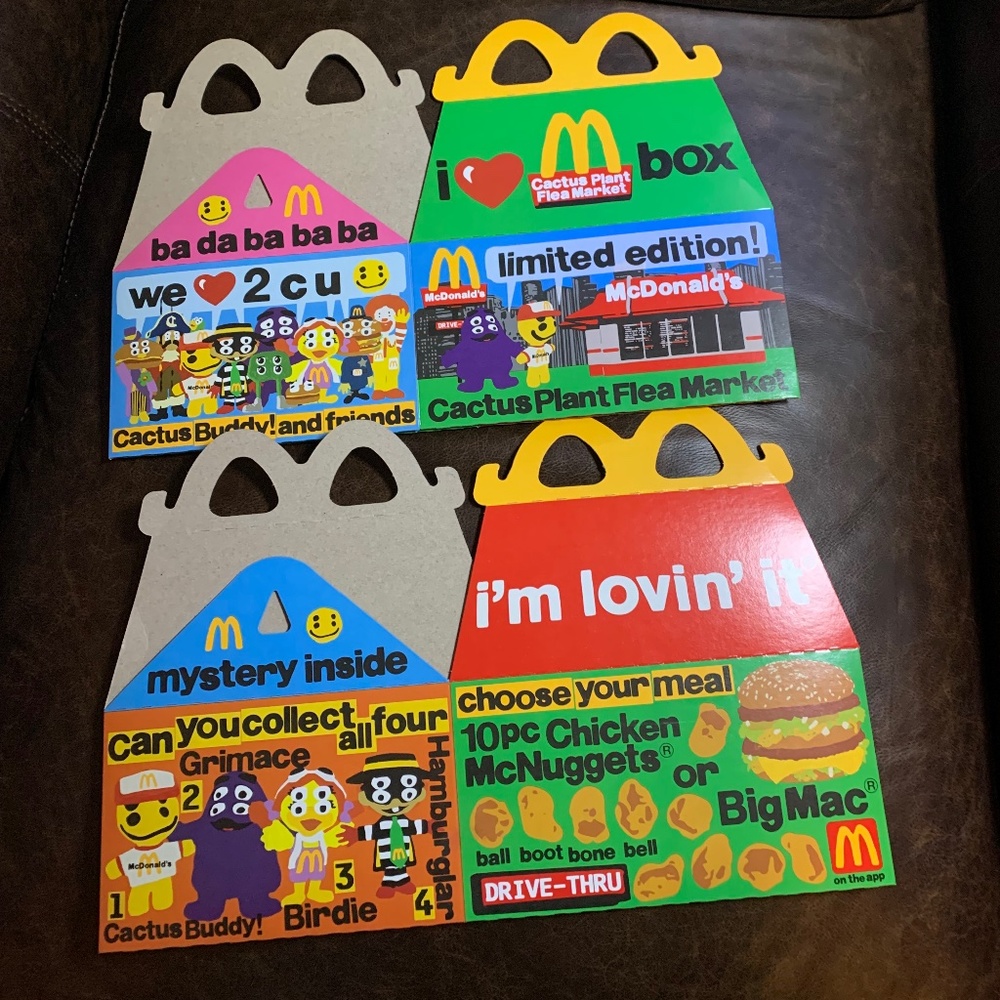 Cactus Plant Flea Market McDonalds Adult Happy Meal Set of 2 BOXES ONLY 2022